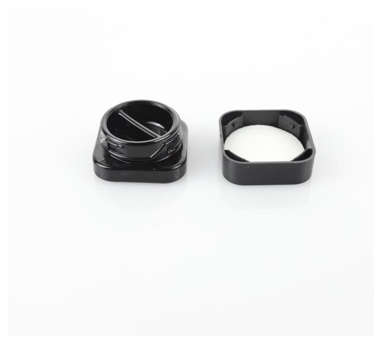 9ml Square Glass Jar Bottle Divided Insert with Childproof Cap for DAB Extracts Dry Herb Thick Oil Wax Concentrate Container SN2938