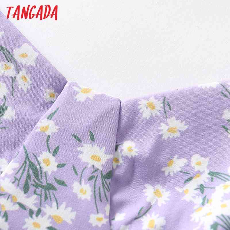 Summer Women Floral Print Tank Top Sleeveless Backless Female Tops 2M138 210416