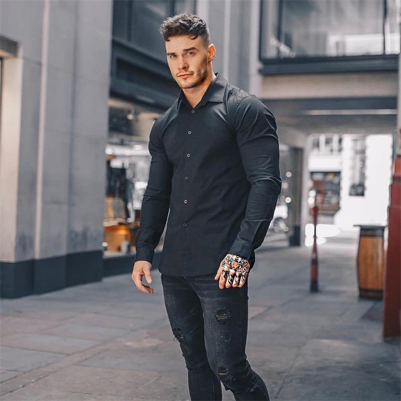 Muscle Training Shirt repair height elastic quick drying no iron fitness long sleeve running men's shirt, Black
Muscle Training Shirt repair height elastic quick drying no iron fitness long sleeve running men's shirt, Black