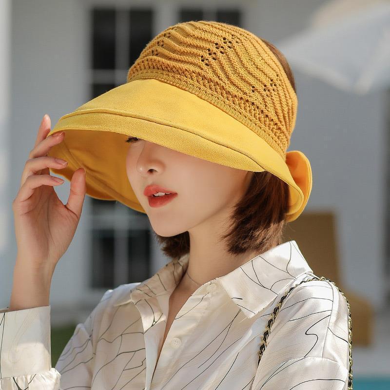 Summer Big Brim Sunshade Empty Sun Hat Solid Color Bowtie Sunblock Face Anti Ultraviolet Light Hollow Wide Hats, Pink
Summer Big Brim Sunshade Empty Sun Hat Solid Color Bowtie Sunblock Face Anti Ultraviolet Light Hollow Wide Hats, Pink