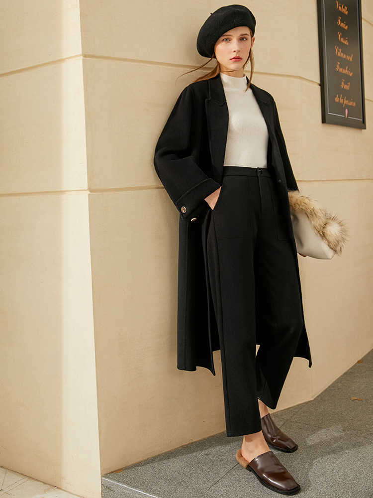 Minimalism Autumn Winter Causal Women's Pants Fashion OLstyle Solid Straight Female Trousers Simple Women 1339 210527