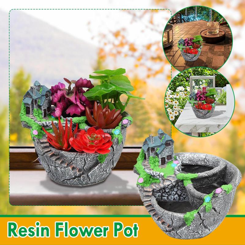40# Resin Plants Pot For Succulent Creative Flower Gardening Diy Landscape Mini Plant Garden Decoration Outdoor Planters & Pots
40# Resin Plants Pot For Succulent Creative Flower Gardening Diy Landscape Mini Plant Garden Decoration Outdoor Planters & Pots