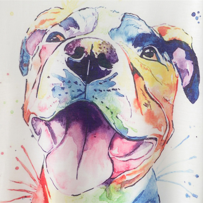 New Fashion Vintage Spring Summer T Shirt Women Tops Print T-shirt Animal Dog Printed White Woman Clothes graphic tees femme 210406