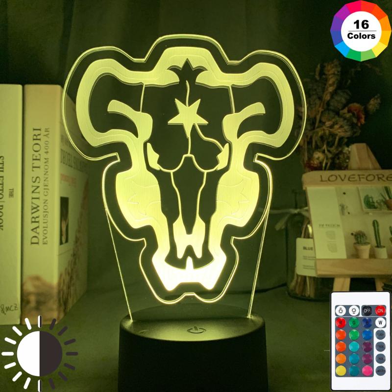 Night Lights Acrylic Led Light Black Clover Bull Model Nightlight For Kids Child Bedroom Decor Bedside Desk Lamp Drop
Night Lights Acrylic Led Light Black Clover Bull Model Nightlight For Kids Child Bedroom Decor Bedside Desk Lamp Drop