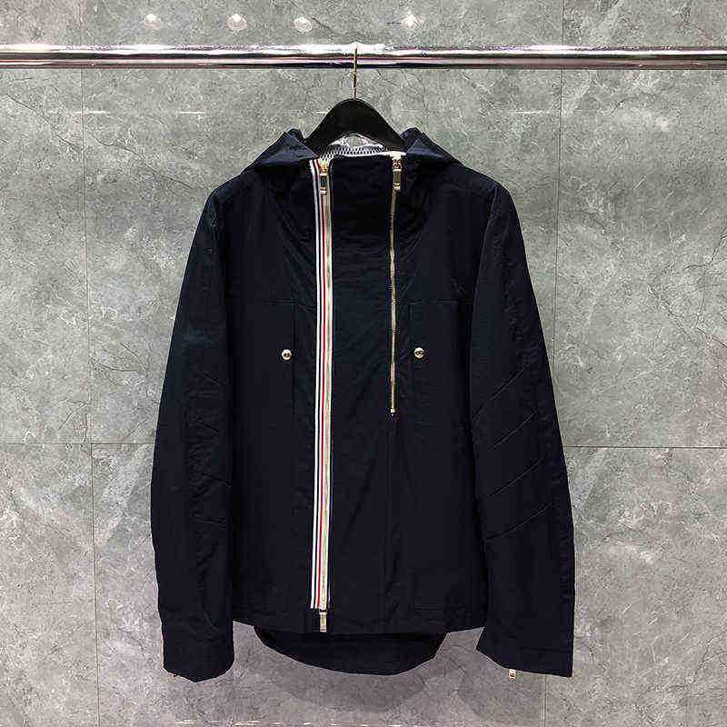 Tb Thom Jackets Men's Jacket Fashion Brand Overcoat Classic Nylon Cotton Cardigans Coat Hoodie Double Zip-up Windbreaker, Navy blue
Tb Thom Jackets Men's Jacket Fashion Brand Overcoat Classic Nylon Cotton Cardigans Coat Hoodie Double Zip-up Windbreaker, Navy blue