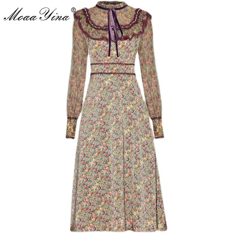 Fashion Designer dress Spring Women' Dress Long sleeve Beaded Lace Ruffles Floral-Print Vintage Elegant Dresses 210524, Purple
Fashion Designer dress Spring Women' Dress Long sleeve Beaded Lace Ruffles Floral-Print Vintage Elegant Dresses 210524, Purple