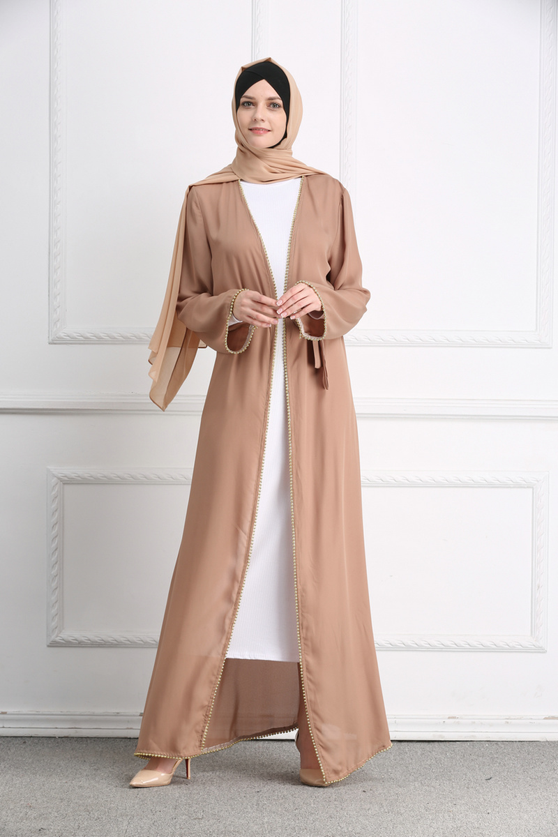 Dubai Muslim Beading Abaya Dress Women Lace-up Long Robe Jubah Islam Turkish Caftan Arab Ethnic Islamic Clothing Maxi Dresses
Dubai Muslim Beading Abaya Dress Women Lace-up Long Robe Jubah Islam Turkish Caftan Arab Ethnic Islamic Clothing Maxi Dresses