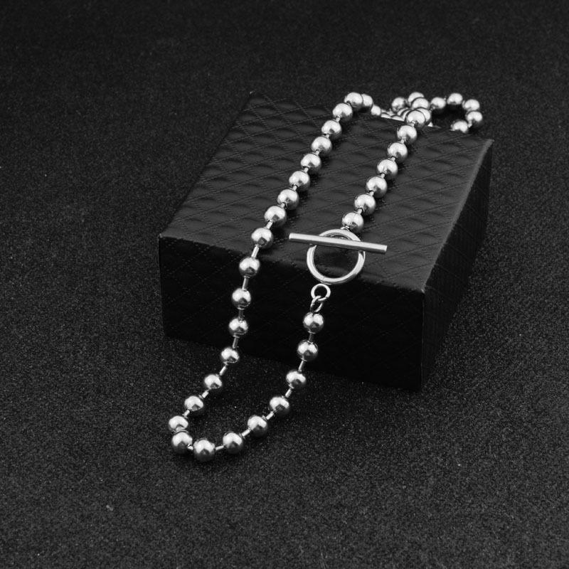 Pendant Necklaces Fashion Wild Simple Bead Chain OT Buckle Necklace Men And Women Short, Silver
Pendant Necklaces Fashion Wild Simple Bead Chain OT Buckle Necklace Men And Women Short, Silver