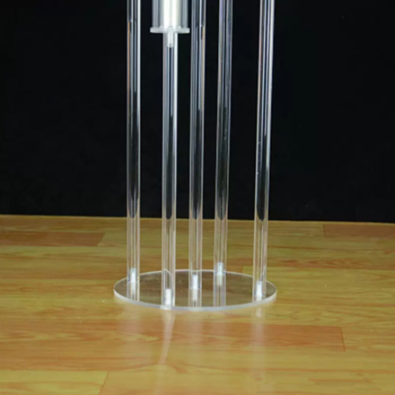 Tall Decorative Candelabra Crystal Candelabrum Wedding Centerpieces Acrylic Clear Candlestick Holders 5 Arm Candle Holder XJ260305