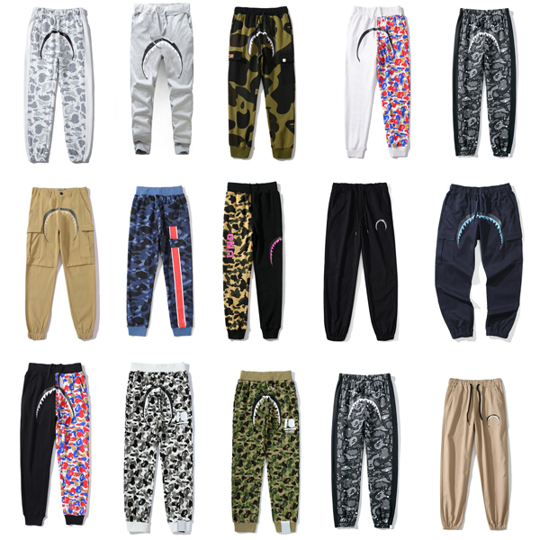 2021 Womens Pants Casual Mens a bathing ape Sweatpants Hip Hop camouflage stitching Luminous shark head Streetwear, Black
2021 Womens Pants Casual Mens a bathing ape Sweatpants Hip Hop camouflage stitching Luminous shark head Streetwear, Black