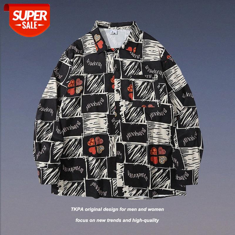 TKPA national lattice graffiti personality couple shirt oversize long-sleeved jacket men #vR5N, White;black
TKPA national lattice graffiti personality couple shirt oversize long-sleeved jacket men #vR5N, White;black