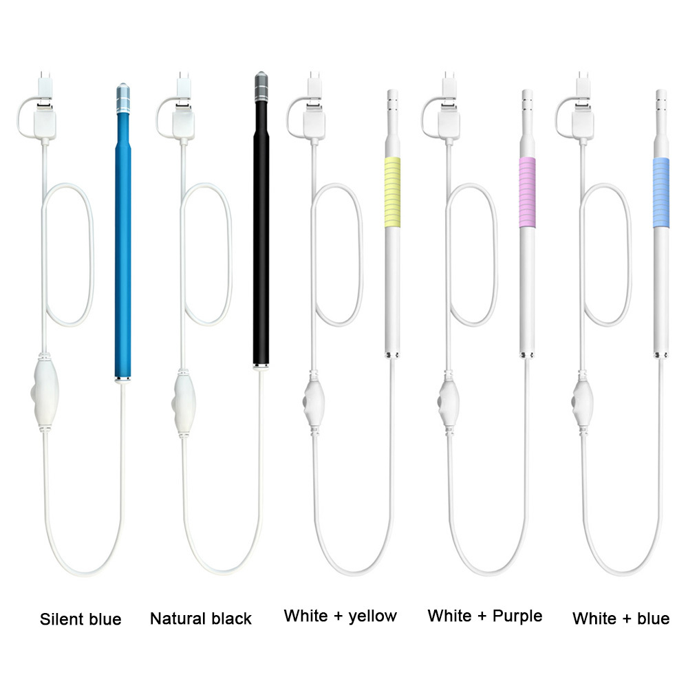HD 1.3MP In-ear Spoon Ear Endoscope Camera for Android Smartphone Visual Ear Pick Otoscope Borescope Tool Health Care 720P