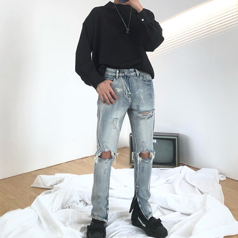 Women's Jeans Hip Hop Ripped High Street Vibe Zipper Trouser Leg for Men Women Boyfriend Pants Oversized Trousers Wide L0XO, 1# shoe box
Women's Jeans Hip Hop Ripped High Street Vibe Zipper Trouser Leg for Men Women Boyfriend Pants Oversized Trousers Wide L0XO, 1# shoe box