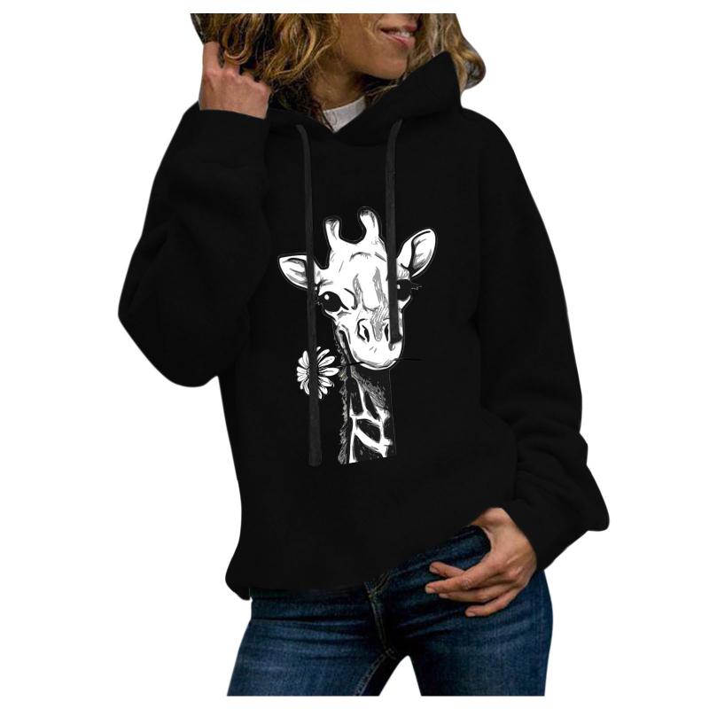 Women's Hoodies & Sweatshirts Women Long Sleeve Casual Giraffe Prints Hooded Sweatshirt Fashion Loose Oversized Tops Pullovers Ropa Mujer#A, Black
Women's Hoodies & Sweatshirts Women Long Sleeve Casual Giraffe Prints Hooded Sweatshirt Fashion Loose Oversized Tops Pullovers Ropa Mujer#A, Black