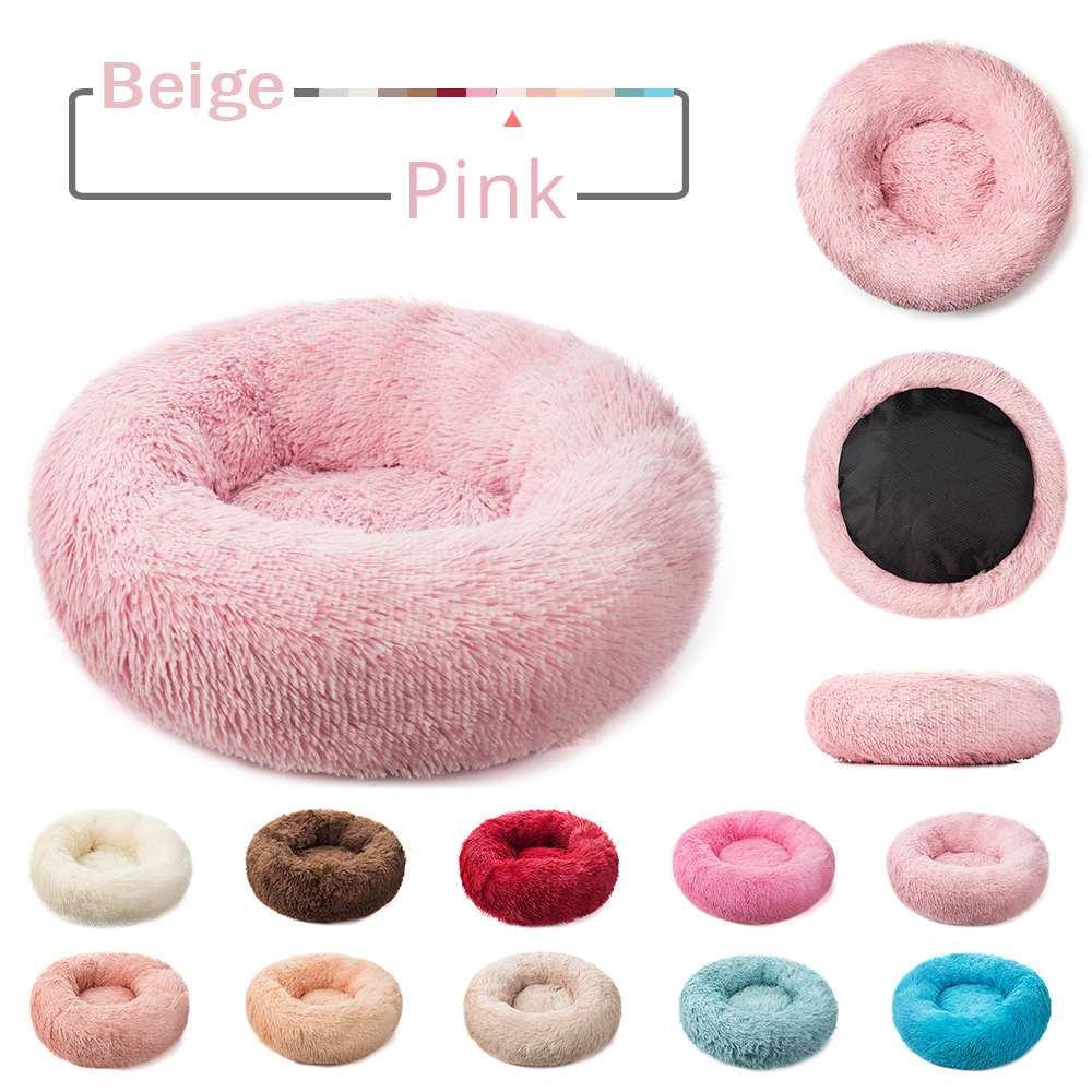Round ong Push Pet Dog Beds Soft Fuffy Cat Dog Bed Cushion Mat Anti-Sip Warm For Sma Medium arge Dogs House, Pink 
Round ong Push Pet Dog Beds Soft Fuffy Cat Dog Bed Cushion Mat Anti-Sip Warm For Sma Medium arge Dogs House, Pink