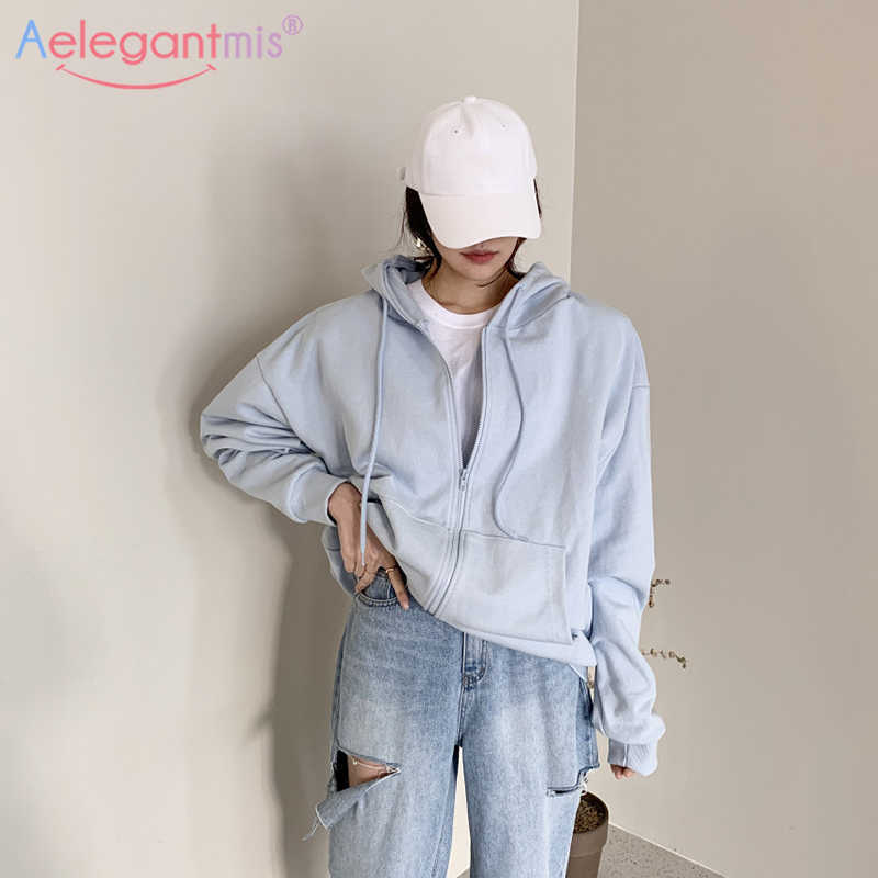 Aelegantmis Korean Casual Oversized Sweatshirt Zipper Women Loose Solid Hoodies Coat Female Vintage Soft Outwear Streetwear Chic 210607, Green
Aelegantmis Korean Casual Oversized Sweatshirt Zipper Women Loose Solid Hoodies Coat Female Vintage Soft Outwear Streetwear Chic 210607, Green