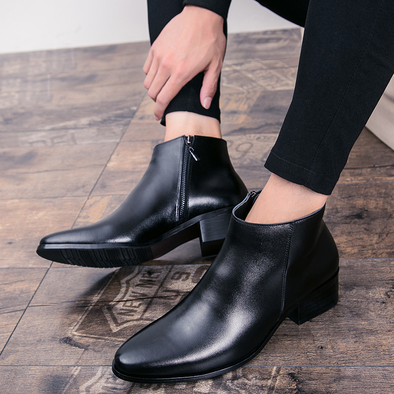 dress shoes mens boots fashion adulto shoes male genuine leather chelsea business formal classic casual boot style t0t0, Black
dress shoes mens boots fashion adulto shoes male genuine leather chelsea business formal classic casual boot style t0t0, Black