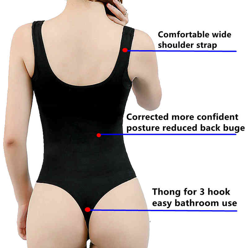 Women Seamless Tummy Control Shapewear Fajas Colombianas Open Bust Thong Bodysuit Slimmer Body Shaper 210402