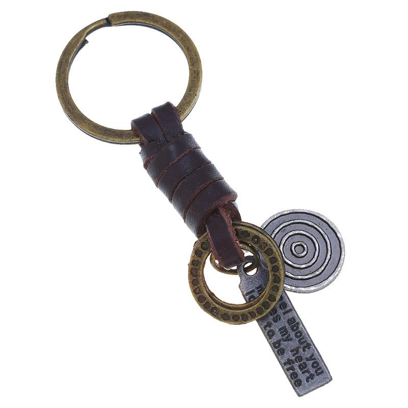Keychains Vintage Hand-Woven Leather Lettering Alloy Pendant Semi-Finished DIY Charm Accessories Car Key Keyrings Punk Jewelry
Keychains Vintage Hand-Woven Leather Lettering Alloy Pendant Semi-Finished DIY Charm Accessories Car Key Keyrings Punk Jewelry