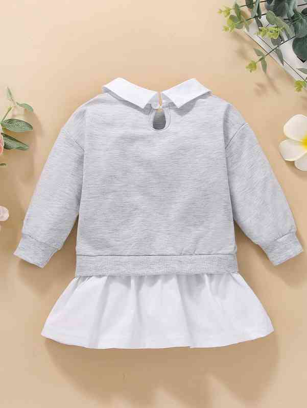 Baby Letter Graphic Sweatshirt Dress SHE