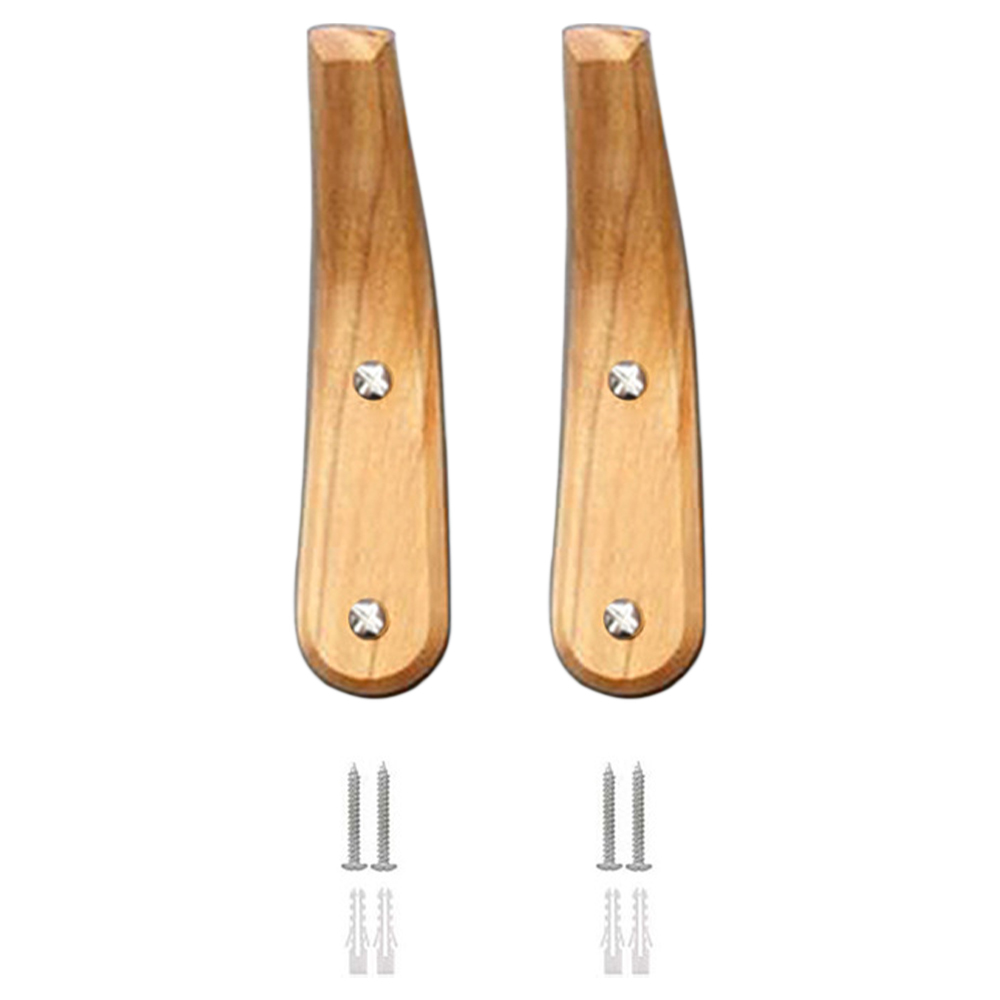 2pcs Wooden Towel Coat Hook Wall Decoration Hooks Clothes Hat Hanger Towel Rack Single Organizer Hangers Multi Functional Hooks
