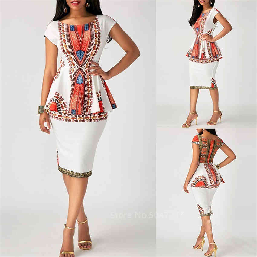 African Dresses for Women News Ankara Dashiki Print Top Skirts Ladies African Clothes Streetwear Robe Africaine Vestidos 210408