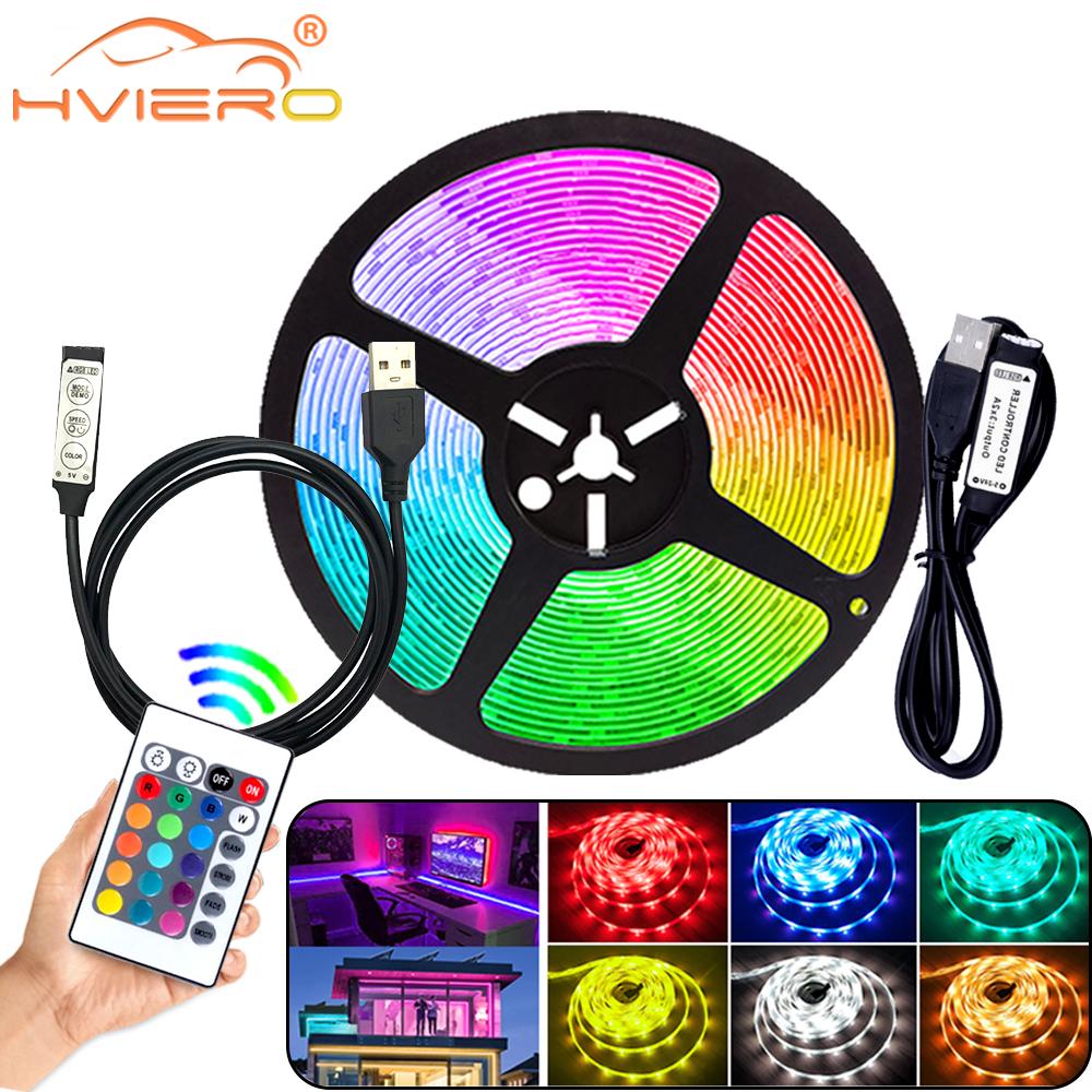 LED Lights StripS USB Infrared Control 3key 24key RGB SMD2835 DC5V 1M 2M 3M 4M 5M Flexible Lamp Tape Diode TV Background Lighting luces LEDs
LED Lights StripS USB Infrared Control 3key 24key RGB SMD2835 DC5V 1M 2M 3M 4M 5M Flexible Lamp Tape Diode TV Background Lighting luces LEDs
