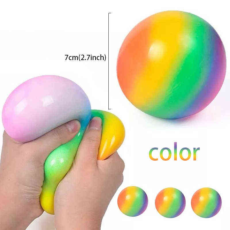 

5PC Colorful needoh Ball Press Decompression Toy Relieve Stress Balls Hand Squeeze Fidget Toy For Kids Adult Antistress toys Y1210