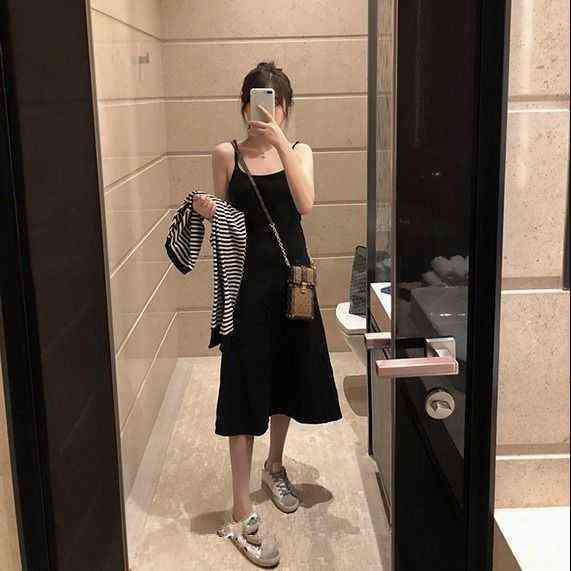 Striped sweater + suspender skirt two-piece set Korean casual student girl suit sets for women clothing 211106