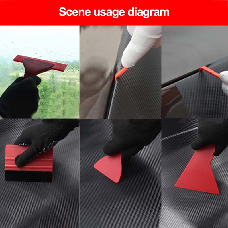 21pcs Portable Felt Edge Squeegee Tool Cars Vinyl Wrap Application Decal Scraper Auto Cleaning Car Brush Tools Accessories