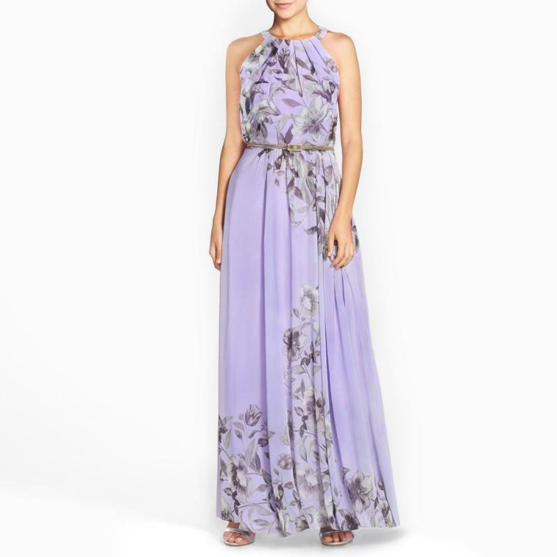 Women Dress Printed Bohemia es Sexy Long Print Floral Maxi Sleeveless Lace Up Halter Beach es Summer 210513