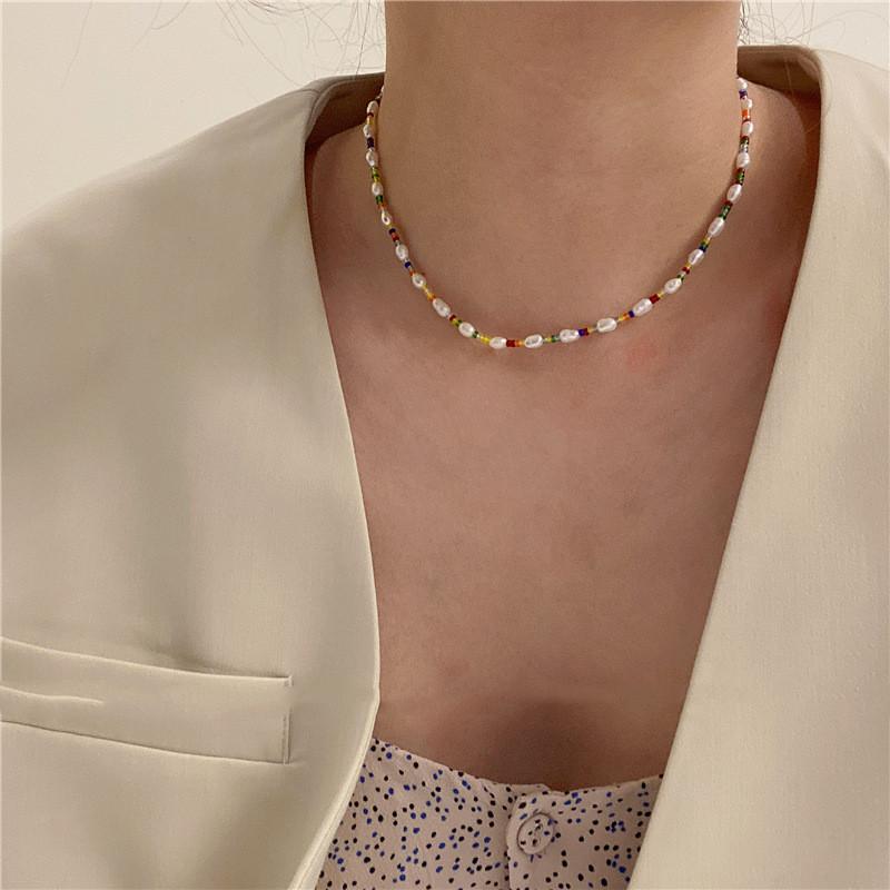 Chokers Minar Retro Korea Rainbow Beaded Choker Necklace For Women Irregular Baroque Pearl Beads Wedding Holiday Jewelry 2021
Chokers Minar Retro Korea Rainbow Beaded Choker Necklace For Women Irregular Baroque Pearl Beads Wedding Holiday Jewelry 2021