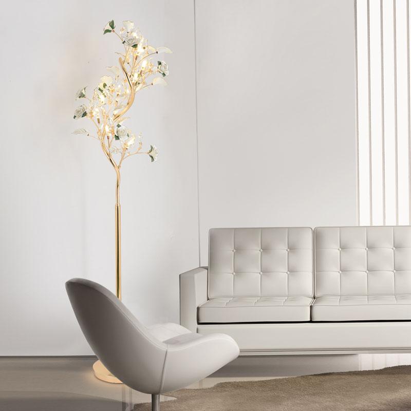 Floor Lamps Explosion Of Farmland Rose Crystal Sitting Room Bedroom Bedside Wrought Iron Lamp Wedding Gift Lighting
Floor Lamps Explosion Of Farmland Rose Crystal Sitting Room Bedroom Bedside Wrought Iron Lamp Wedding Gift Lighting