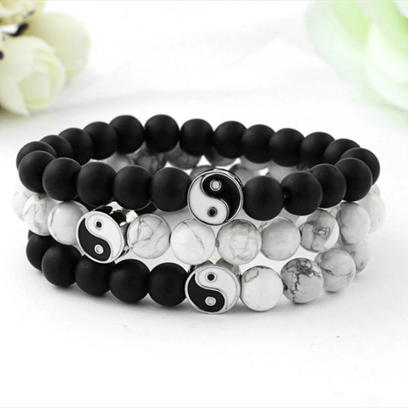 Beaded, Strands Men Jewelry Unisex Frosted White Turquoise Black 8mm Creative Beaded Bracelet
Beaded, Strands Men Jewelry Unisex Frosted White Turquoise Black 8mm Creative Beaded Bracelet
