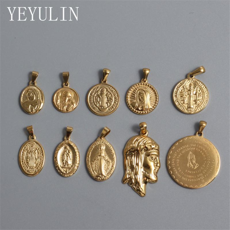 Charms 1pcs Titanium Steel Gold Color Jesus Cross Pendant For Women Men DIY Necklace Jewelry Making Accessories, Bronze;silver
Charms 1pcs Titanium Steel Gold Color Jesus Cross Pendant For Women Men DIY Necklace Jewelry Making Accessories, Bronze;silver