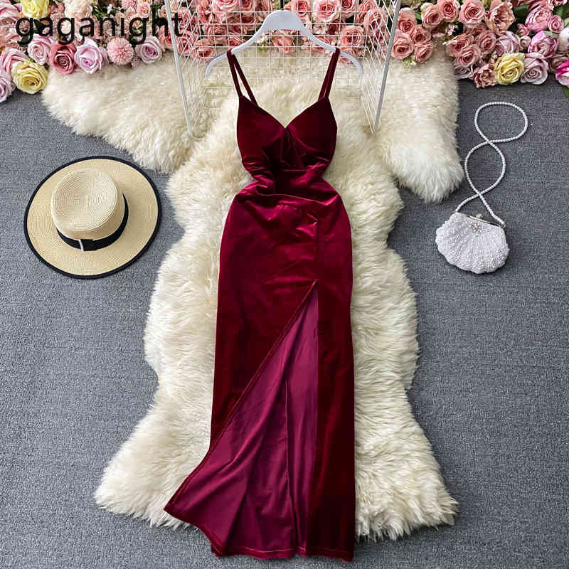 Gaganight Vintage Sling Tube Top V-Neck Solid Vestidos Sexy Elegant Slim Side Split Dresses Mid-Calf Sleeveless Lady Party Robes 210519, Red
Gaganight Vintage Sling Tube Top V-Neck Solid Vestidos Sexy Elegant Slim Side Split Dresses Mid-Calf Sleeveless Lady Party Robes 210519, Red