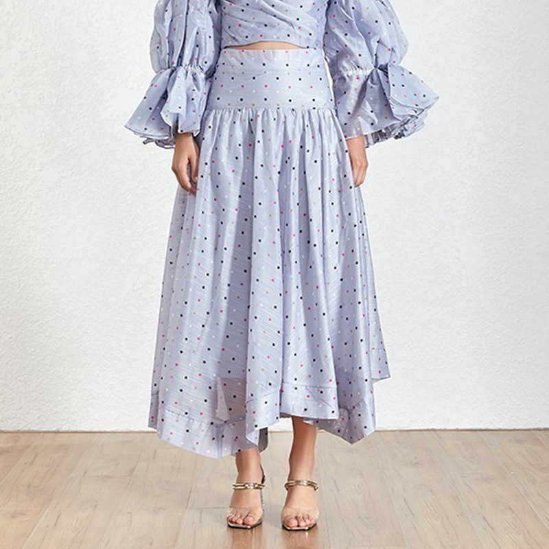 Temperament Office Lady Dot Pleated Skirts Women High Waist Irregular Silm A-line Skirt Summer Elegant All-match Jupe 210525, Blue
Temperament Office Lady Dot Pleated Skirts Women High Waist Irregular Silm A-line Skirt Summer Elegant All-match Jupe 210525, Blue