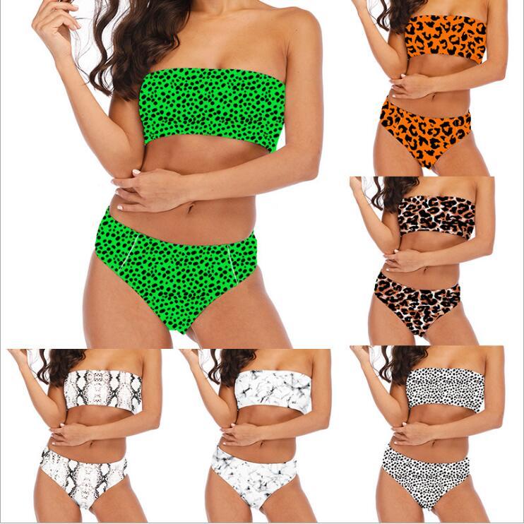 women swimwear high waist bikini strapless swimsuit printed biquini summer beachwear bathing suits tankini maillot de bain femme b5311, White;black
women swimwear high waist bikini strapless swimsuit printed biquini summer beachwear bathing suits tankini maillot de bain femme b5311, White;black