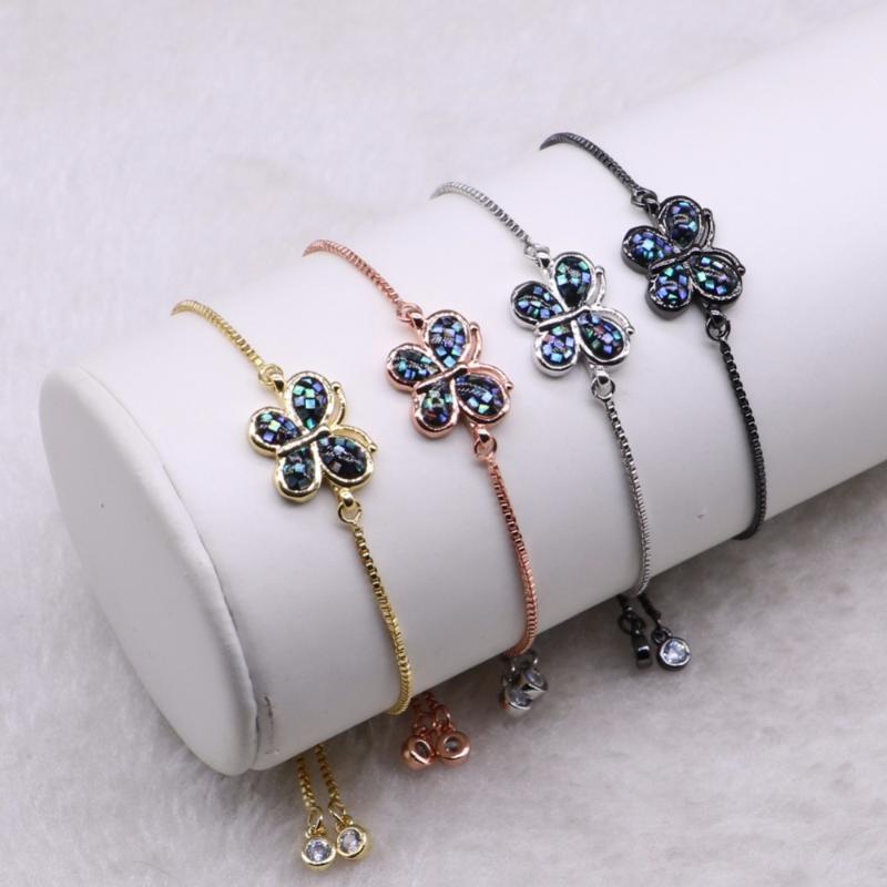Charm Bracelets Wholesale Jewelry Bracelet Micro Pave Abalone Cute Tiny Butterfly Metal Chain Fashion Gift For Lady 3581
Charm Bracelets Wholesale Jewelry Bracelet Micro Pave Abalone Cute Tiny Butterfly Metal Chain Fashion Gift For Lady 3581