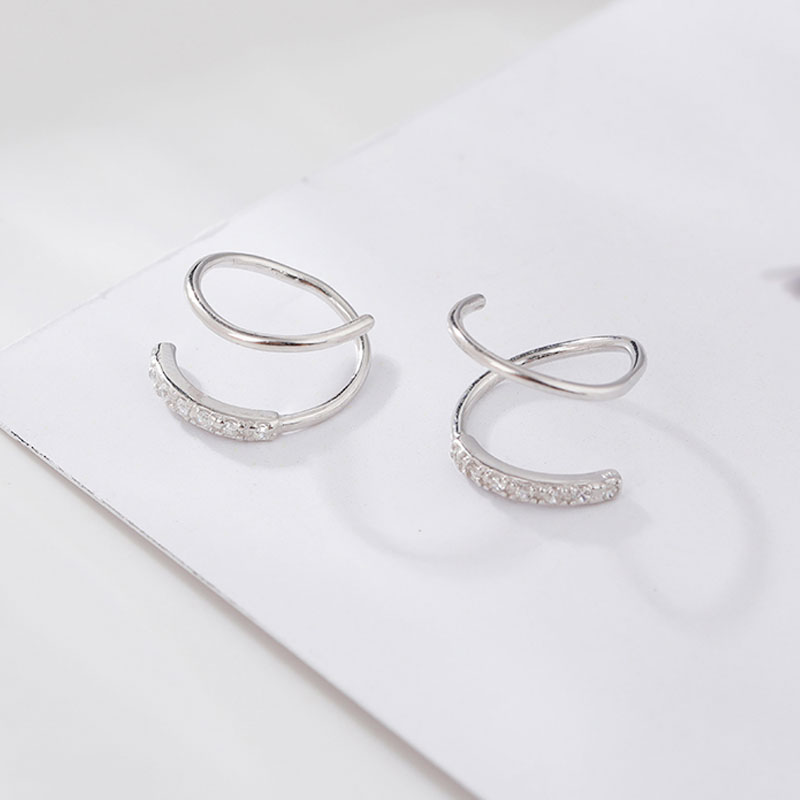 100 Real 925 Sterling Silver Spiral Stud Earrings for Women Korea Rose Gold Geometric Ear Jewelry Christmas Gifts YME592