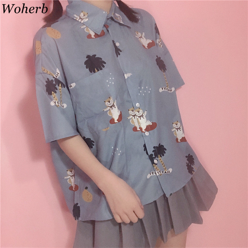 Lolita Dress Women Harajuku Kawaii Cartoon Print Female Japanese Cute es and Blouse Girls Vestidos 210519