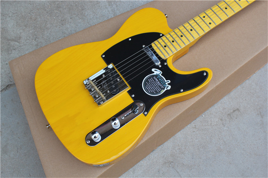 Tele Electric Guitar Bee Yellow Color Rosewood Fingerboard Chrome Hardware High Quality Guitarar
Tele Electric Guitar Bee Yellow Color Rosewood Fingerboard Chrome Hardware High Quality Guitarar
