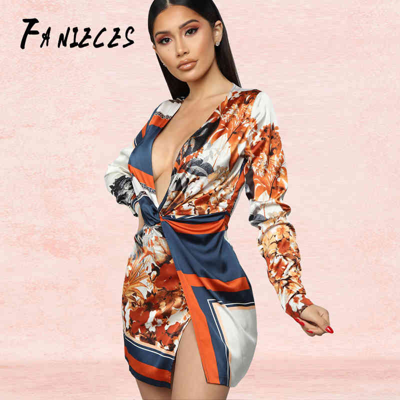 Fashion Mini Dress Women Sexy Clubwear Deep V Neck Print Autumn Long Sleeve Lady Short es vestidos ropa mujer 210520, Orange
Fashion Mini Dress Women Sexy Clubwear Deep V Neck Print Autumn Long Sleeve Lady Short es vestidos ropa mujer 210520, Orange