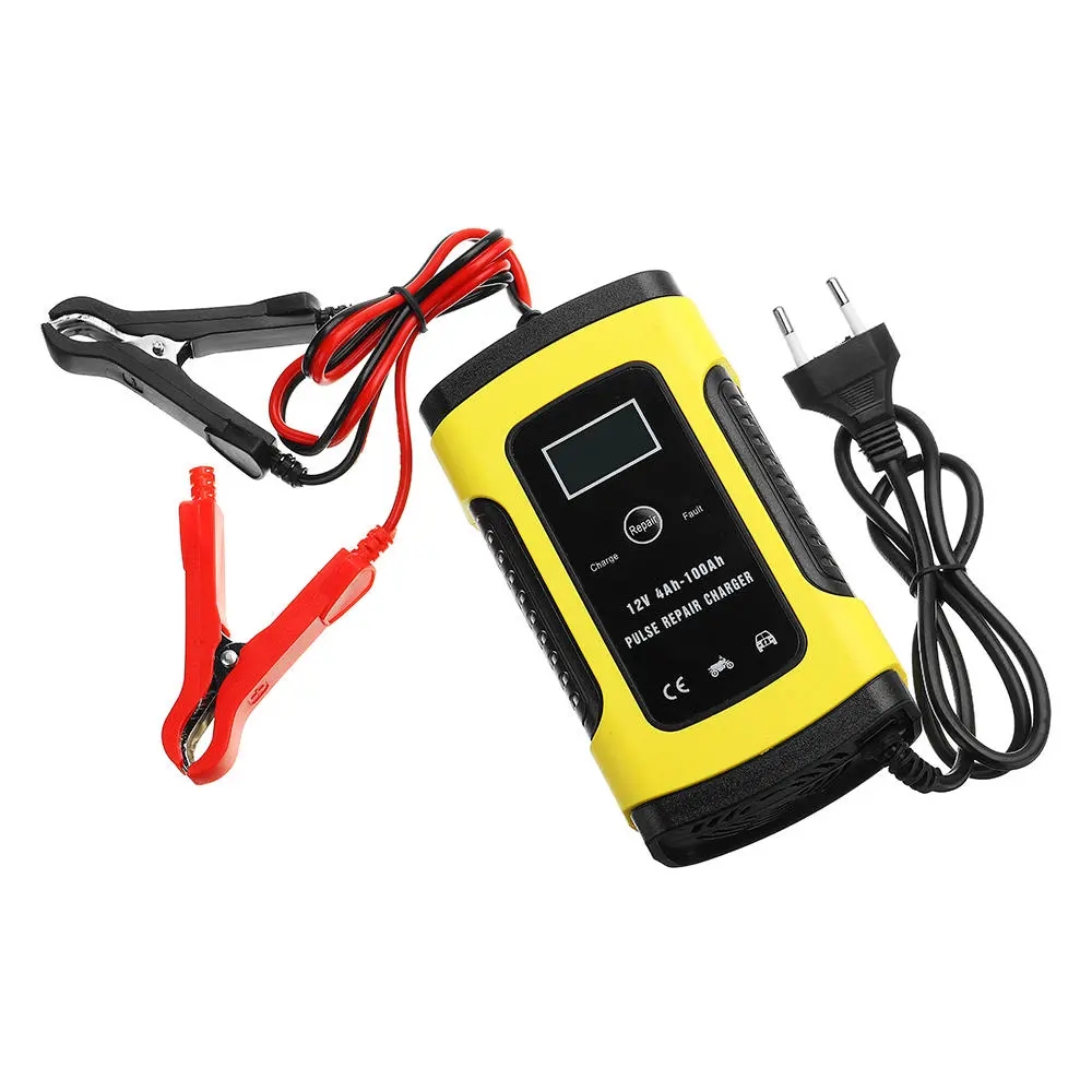 12V 6A Pulse Repair LCD Charger For Car Motorcycle Lead Acid Battery Agm Gel Wet