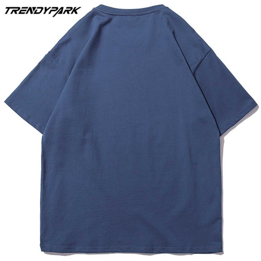 Men's Top Tshirt Summer Short Sleeve Cartoon Rabbit Printed Tee Hip Hop Oversized Cotton Casual Harajuku Streetwear T-shirts 210601