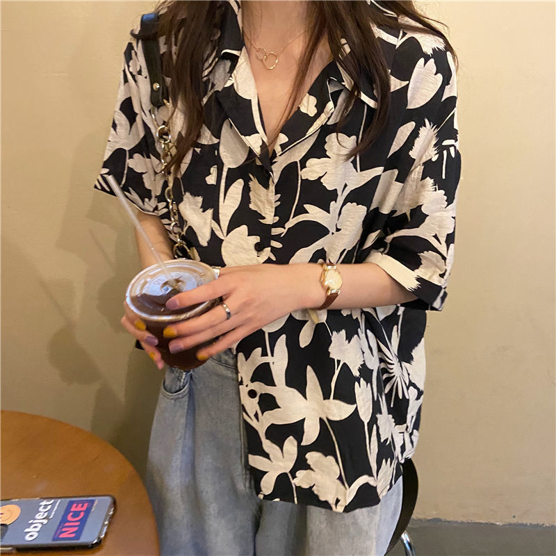 Vintage Clothing Floral Ladies Clothing Chiffon Blouse Summer Clothes for Women Tops Women 2021 Short Sleeve Hawaiian Shirt, Black
Vintage Clothing Floral Ladies Clothing Chiffon Blouse Summer Clothes for Women Tops Women 2021 Short Sleeve Hawaiian Shirt, Black