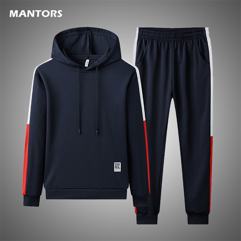 Blue Hoodies Men's Tracksuit Spring Autumn Striped Sportswear Brand Clothing Men Set Hoodie+Pants 2PCS Fashion Suit Mens 211109, Em272black
Blue Hoodies Men's Tracksuit Spring Autumn Striped Sportswear Brand Clothing Men Set Hoodie+Pants 2PCS Fashion Suit Mens 211109, Em272black