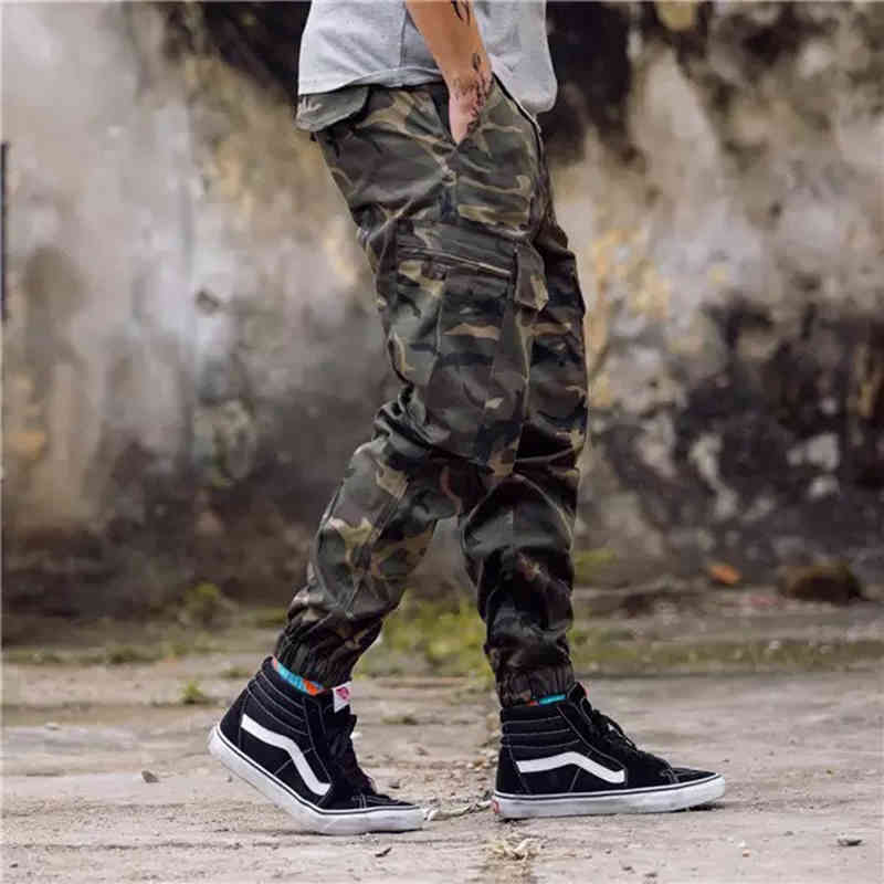 Men Fashion Streetwear Pants Mens Jogger Camo Harem Pants Street Style Youth Casual Camouflage Slim Fit Ankle Trousers Male 210518