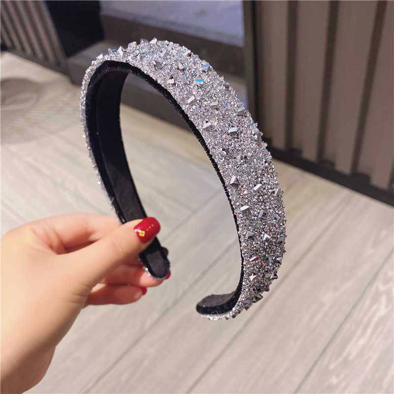 Shine manual Hair band female simple Korean wide side pressure hair temperament non-slip hair accessories headband hairpin