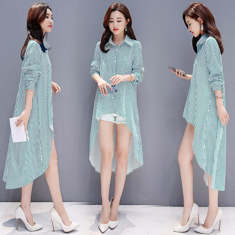 Women' Blouses & Shirts 2021 Summer Shirt And Blouse Women Front Short Back Long Loose Striped Cardigan Thin Coat Sun Protection Clothing F, Green
Women' Blouses & Shirts 2021 Summer Shirt And Blouse Women Front Short Back Long Loose Striped Cardigan Thin Coat Sun Protection Clothing F, Green
